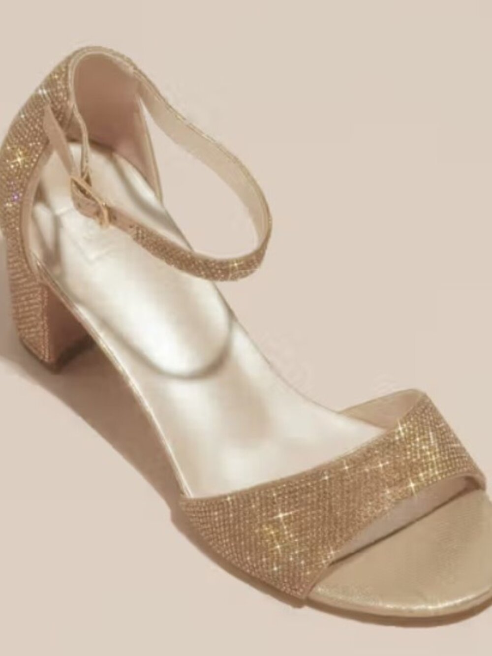 David's Bridal Glittery Sandals NWT